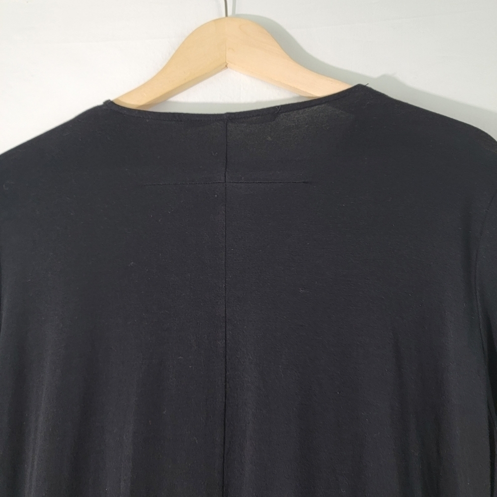 GIVENCHY Black Drape Embellished Top Sz M 3/4 Sleeve Goth Fairy Grunge Luxury - Picture 6 of 12